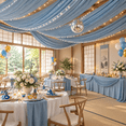 4 Panels 5ftx30ft Dusty Blue Ceiling Drapes For Wedding Party - Walmart.com