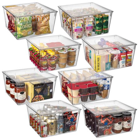 CLEARSPACE Plastic Storage Bins with Lids XL – Perfect Kitchen Organization or Pantry Storage – Fridge Organizer, Pantry Organization and Storage Bins, Cabinet Organizers