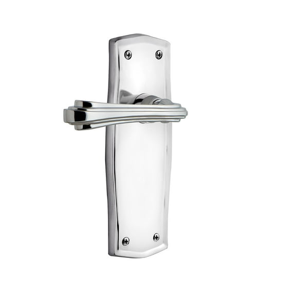 Nostalgic Warehouse Praflr_Prv_238_Nk Fleur Privacy Door Lever Set - Chrome
