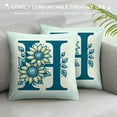 thumbnail image 3 of COMIO Alphabet Decorative Pillow Covers, Custom Monogram Letter with Sunflowers Name Square Cushion Covers Decorative Home Decor for Sofa Couch Chair Car - Personalized Name Throw Pillow Cover White, 3 of 5
