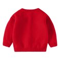 thumbnail image 3 of Luogg Girls' Sweater Autumn And Winter Knitted Baby Cardigan Pure Children's Foreign Style Solid Color Foreign Style Top (1Y 5Y) Girls Christmas Sweaters Size 12-18 Months, 3 of 4
