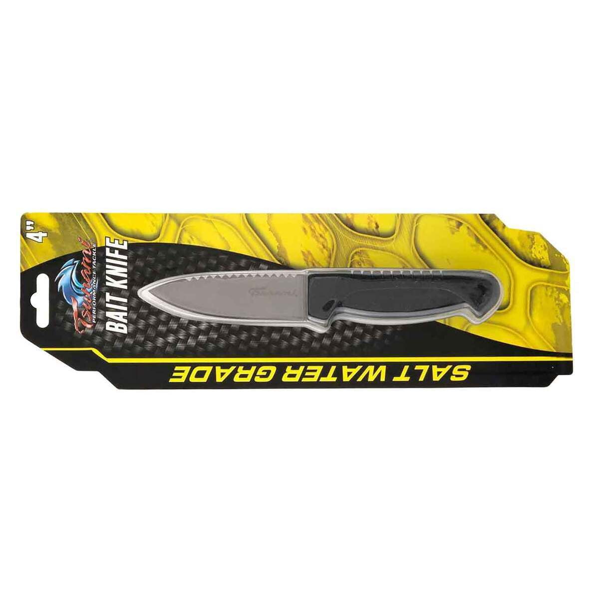 Tsunami Steel Bait Fishing Knife 4 in Black