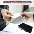 thumbnail image 5 of Uxcell 0.45mm Metal Business Cards Blank Laser Engraving Aluminum Name Card, Black 100 Pack Black, 5 of 6