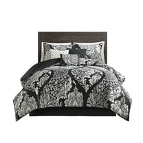 Gracie Mills Damask Dreams Comforter Set 7-Piece Cotton Printed Twin Queen GRACE-9122