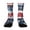 Navy, variant on Red Blue Tie Dye Patriotic Compression Socks Knee High for Women and Men Long Socks for Athletic Running Work Hiking Cycling Travel (White)