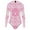 Hot Pink, variant on Women'S One Piece Swimsuit Fish Scale Print Long Sleeve Tummy Control Swimwear Spring Summer Beach Bathing Suit