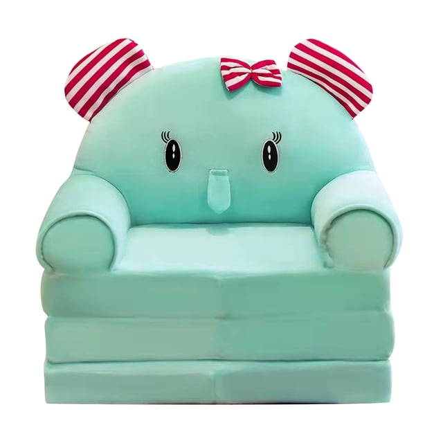 Slhljlin - Sofá plegable de felpa para niños, 2 en 1, con respaldo, para sala de estar, dormitorio, sin relleno (A)