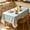59in, variant on HOARBOEG Blue White Plaid Tablecloth 31.5" Square, Sheer Double-Layer Ruffle Hem Waterproof Dining Table Cover, Snownylon Checkered Desk Mat for Brunch Photo Decor