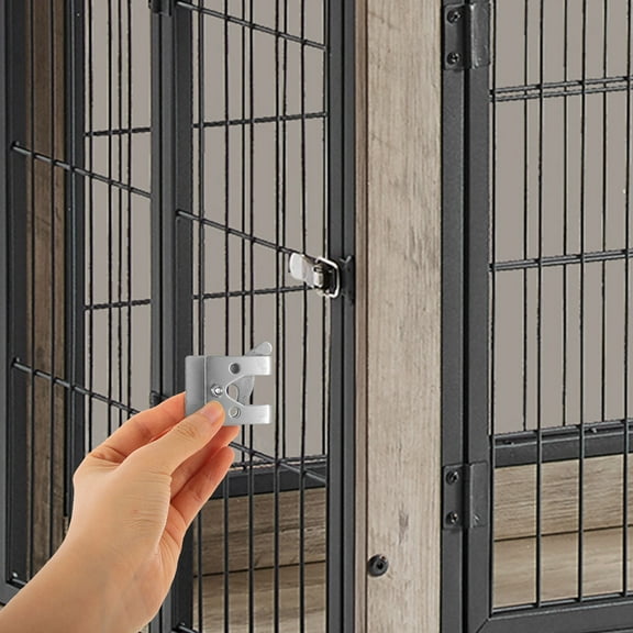 BESTYASH Stainless Steel Cage Gate Latch for Dog Kennel Home Use Silver Heavy Duty Durable 2.5 Inch