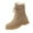 Khaki 2, variant on Wensltd Chunky Ankle Boots for Women Pointy Toe Fall Winter Suede Short Booties with Side Zipper