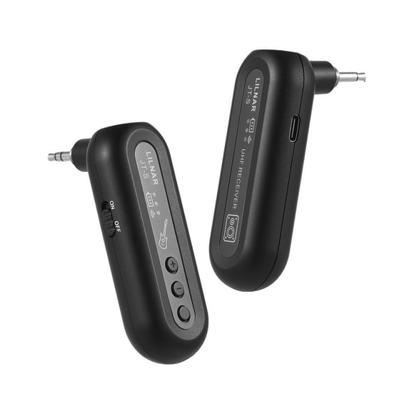TFixol UHF Wireless Guitar Transmitter and Receiver Set with Built-in Lithium Battery for Long-Distance Real-Time Audio Transmission, JT-S Model