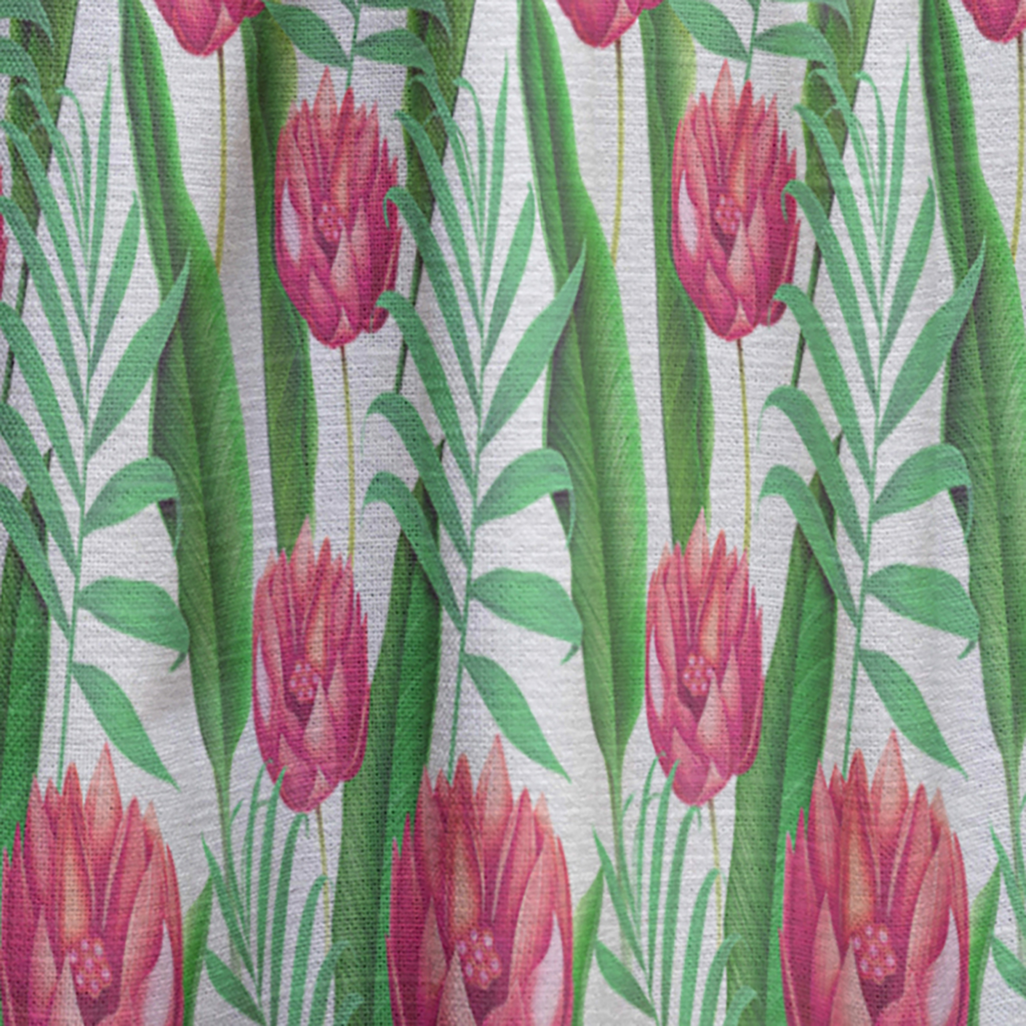 Designart 'Tropical Bright Mood XI' Floral Curtain Panel