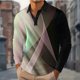 thumbnail image 1 of Ceisia Men's Casual Long Sleeve Gift Shirt With Printed Short Sleeve Collar Top, 1 of 3