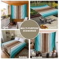 thumbnail image 6 of Aqua Teal Large Tapestry for Bedroom Wall Hanging Tapestry, Farmhouse Wood Grain Vintage Brown Striped Ceiling Backdrop Tapestries Poster Blanket Wall Decor for Teens Room Living Room Dorm 86" x 104", 6 of 8