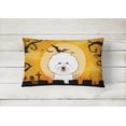 thumbnail image 2 of Carolines Treasures BB1775PW1216 Halloween Bichon Frise Canvas Fabric Decorative Pillow, 12H x16W, multicolor, 2 of 3