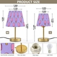 thumbnail image 2 of Tapered Desk Lamp with Antique Brass Base Table Lamps Dimmable LED Bulb Button Switch Night Light Melting Ice Popsicle Pattern Small, 2 of 8