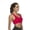 Red, variant on HonestMatter Sports Bra with Phone Pocket High Impact Running Yoga Workout Bra Padded Wireless Polyester Black Size L Back Pocket Design for Women
