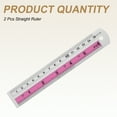 thumbnail image 3 of Uxcell Straight Ruler Metric SAE Aluminum Ruler with Hole for Measure Study Pink 15cm 2, 3 of 7
