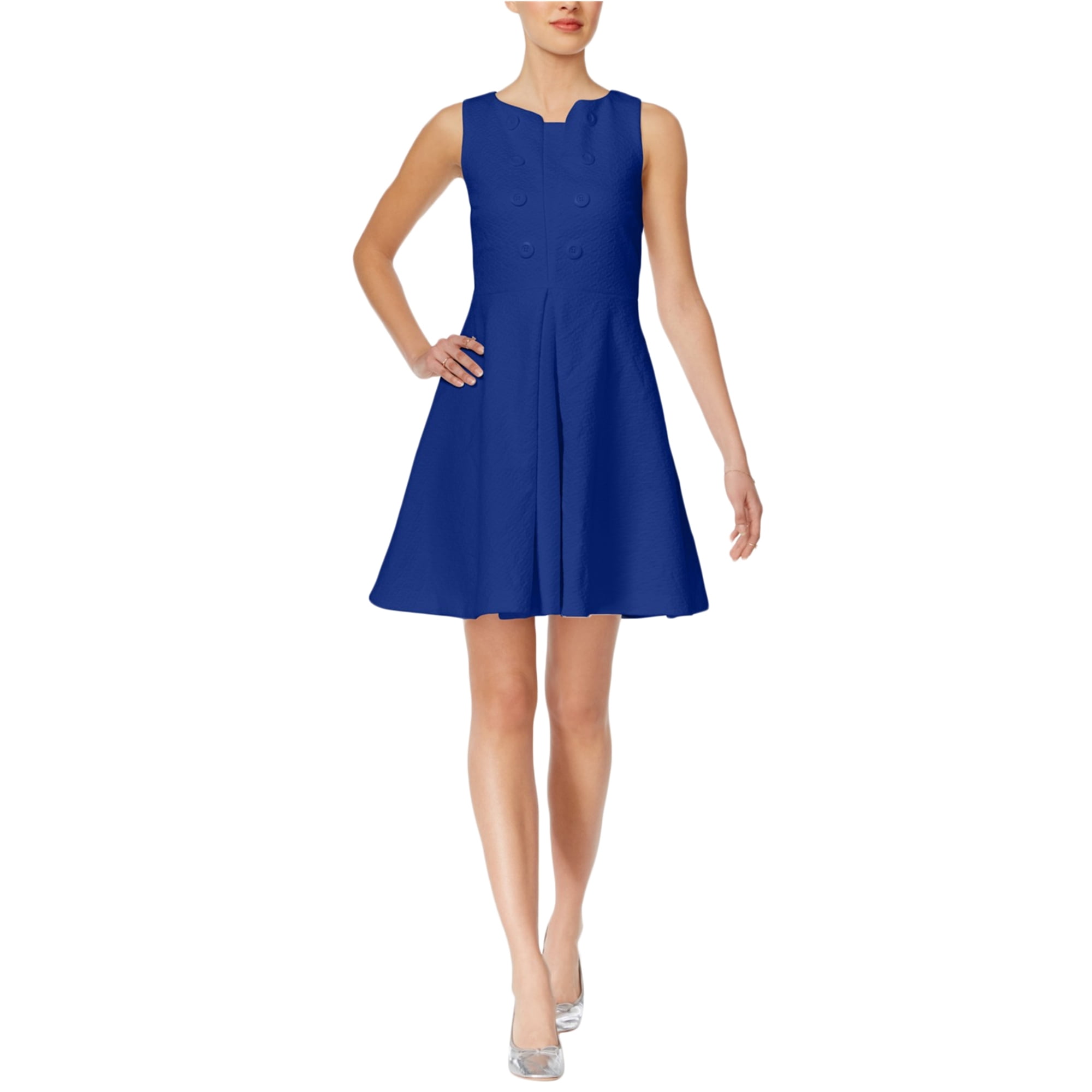 jacquard fit and flare dress