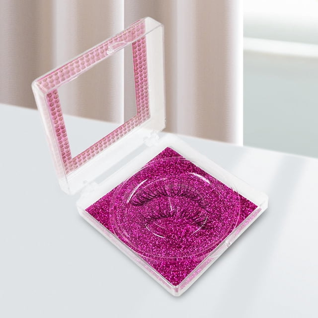 Caja de ñas postizas 3D DIY Rhinestones Bling Embalaje vacío Caja de ñas Contenedor Cajas de almacenamiento de ñas atención Yinane Caso de pestañas postizas