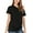 Black, variant on Tinglu Women Top Tees Side Twist Knotted Tops Casual Tunic Basic Shirts