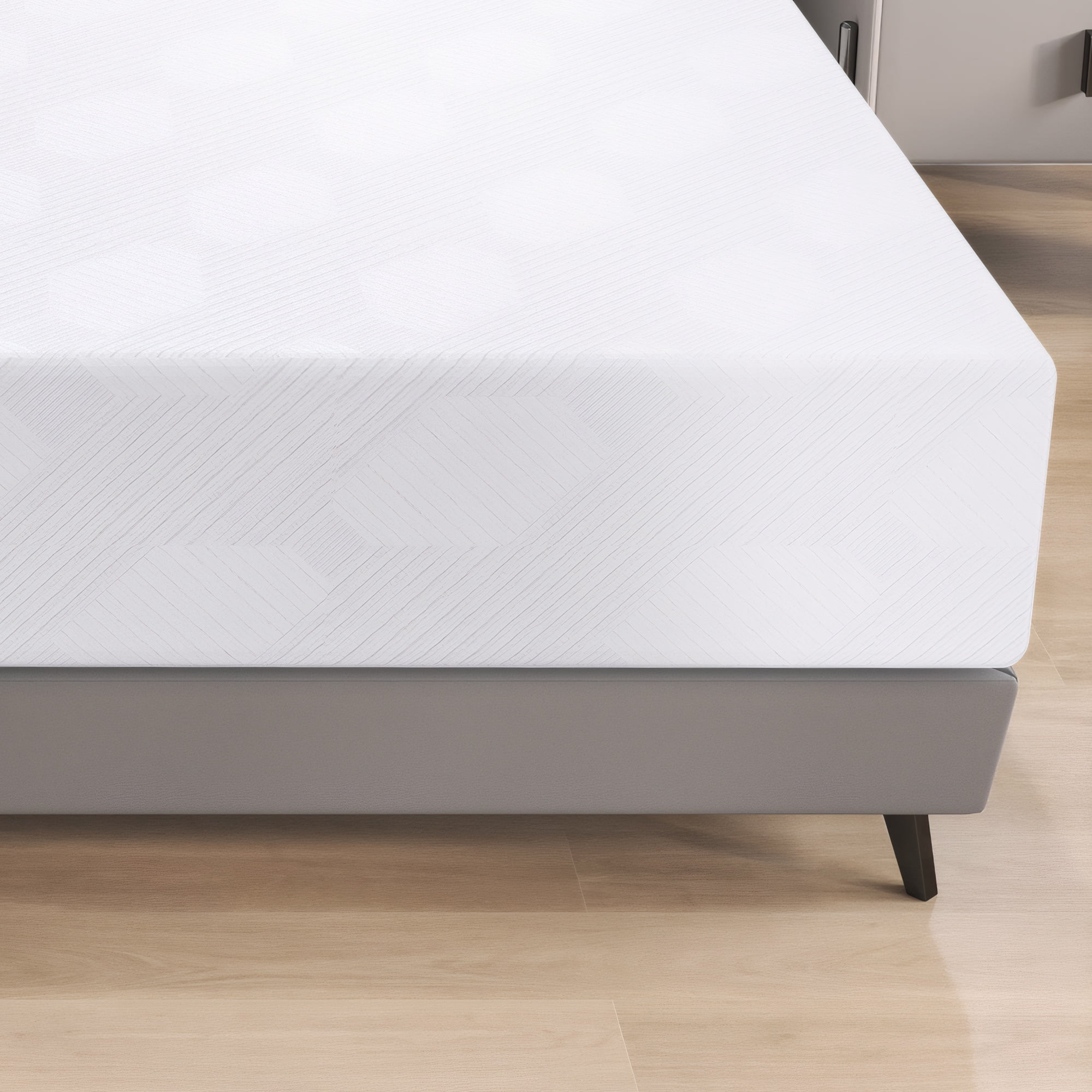 PORKISS 10in Cooling Gel Green Tea Memory Foam Mattress, Medium Firm, King