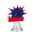 thumbnail image 2 of Comic Style Superhero Web Spiral Christmas Tree Topper with Spring Base and Action Graphic for Holiday Decor, 2 of 9