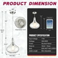 thumbnail image 6 of Glass Pendant Light Brushed Nickel 11-inch Hammered Pendant Lighting for Kitchen Island, Kitchen Sink, Hallway, Living Room, 6 of 6