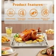 thumbnail image 5 of Air Fryer Basket for Oven, Gogcaro 12.8" x 9.6" Small Air Fryer Basket and Pan, Stainless Steel Oven Air Fryer Basket and Tray for Baking Grilling (Silver), 5 of 8