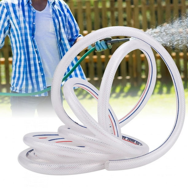 Tuyau Flexible Peahefy, tube tressé flexible renforcé de PVC de 8 / 12mm  tuyau transparent pour l'irrigation de jardin, tube de PVC renforcé 