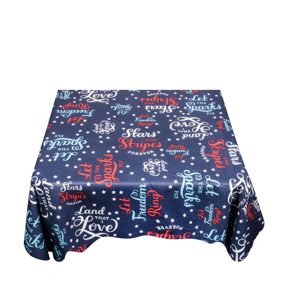 "USA" 52"x52" vinyl flannel backed tablecloth