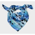 thumbnail image 3 of Bimba Blue Dolphin Mix Printed Pure Silk Scarf Neck Wrap Summer Hair Bandanas For Women 40 x 80 Inches, 3 of 6