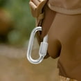 thumbnail image 4 of Shisuyan Stainless Steel Carabiner Practical Design Climbers Hiking 6Pcs 2.4X0.2X0.2In, 4 of 7