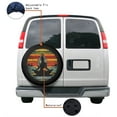 thumbnail image 4 of KAKALAD Hippie Girl Sunset Retro Spare Tire Cover Wheel Protectors Weatherproof Universal Vehicle Dust-Proof for Trailer Rv SUV Truck Camper Travel Trailer Accessories 14 ” Inch, 4 of 6
