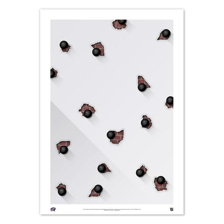 Columbus Blue Jackets 24 x 36 Minimalist Nationwide Arena Limited Edition Fine Art Print
