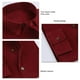 thumbnail image 5 of Camisa de manga larga para hombre Camisa con botones y cuello vuelto de color puro a la moda con bolsillo para citas, 5 of 5