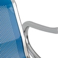 thumbnail image 3 of Waiting Chair Reception Room Guest Chair Airport Bench Seat Chair 3 Seat Blue, 3 of 12