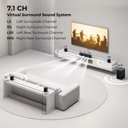 ULTIMEA Aura S4T 7.1ch TV Soundbar with 4 Surround Speakers, Surround Sound System with 5.25 Subwoofer, App Control, Bluetooth 6.0, HDMI/OPT/AUX, Peak Power 350W