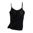 thumbnail image 2 of Women Home Camisole Padded Double Layer Wire Free Adjustable Straps Solid Breathable Soft Fitness Active Top, 2 of 2
