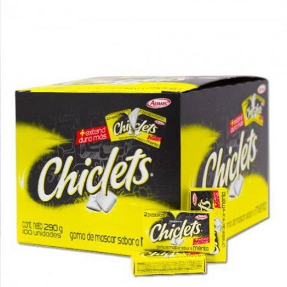 Adams Gum Mint 100 x 2 Units - Chiclets (Pack of 1)