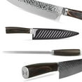 thumbnail image 5 of Professional Kitchen Knives Japanese Chef Knife Set High Carbon Stainless Steel Sharp Fruit Slicing Knife Set with Wooden Handle, 5 of 7