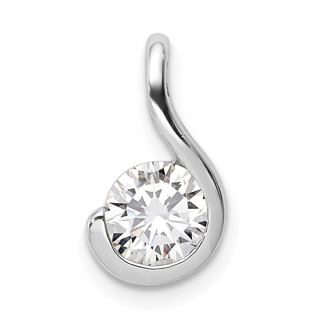 Pendentif en Argent Sterling 925 Rhodié Zircon Cubique