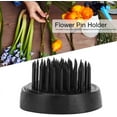 thumbnail image 2 of Kenzan Ikebana Flower Frogs Leads Pin Flower Arrangement Tool Rubber Gasket Avoid Scratching Or Damaging The Vase Round Black(34MM), 2 of 5