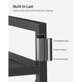 thumbnail image 5 of 4-Tier Metal Storage Rack, Shelving Unit with X Side Frames, Dense Mesh, 12.6 x 31.5 x 44.3 Inches, for Entryway, Kitchen, Living Room, Bathroom, Industrial Style, Ink Black, 5 of 8