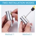 thumbnail image 4 of WWYICHEN 2 Pieces Metal Threaded Tip Replacement Kit for 1 Inch Diameter Wood Stick Metal Pole, 4 of 7