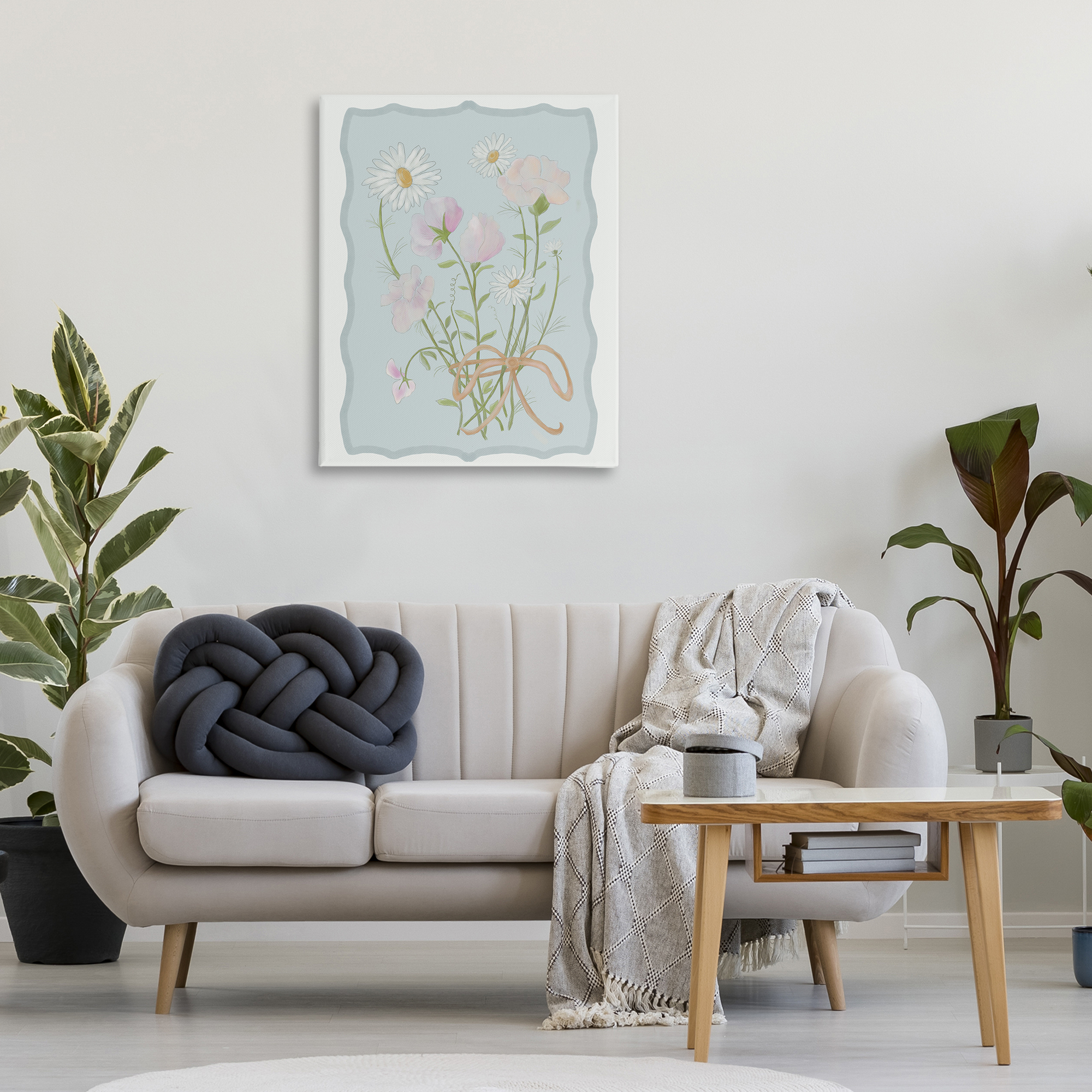 Spring Cottage Clippings Canvas Wall Art, design by Leslie Hermosa