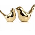 thumbnail image 1 of Estatuas de pájaros pequeños, decoración dorada para el hogar, estatuilla de estilo moderno, adornos decorativos para sala de estar, dormitorio, estudio, gabinetes, 1 of 5