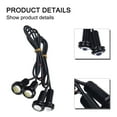 thumbnail image 3 of 4 PCS Car Light Front Grille Lamps Bumper Grill Hood White Led Lights DC 12V 6000K Waterproof Universal Auto Accessories, 3 of 11