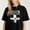 Black-1, variant on Religious Cross and Text Graphic for Christians Inspirational Praise Themed Casual Tee print T Shirt