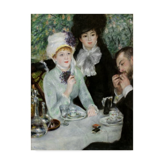 Trademark Fine Art 'The End Of Luncheon' Canvas Art by Pierre Auguste Renoir
